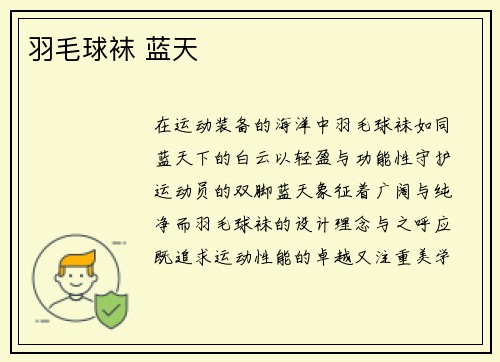 羽毛球袜 蓝天